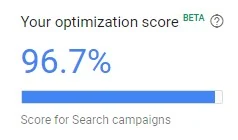 Google Ads optimisation score